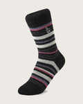 Mauve Alpaca Stripe Socks