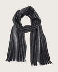 Black Pearl Business Stripe Alpaca Scarf